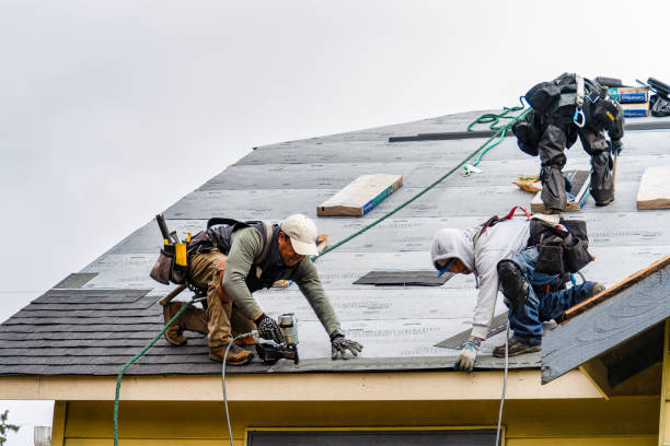 Professional Gutter Installation technician working in Voorheesville, NY